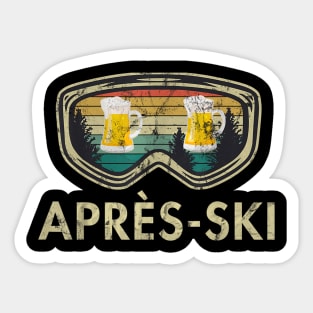 Aprs Ski Beer Skiing Snowboard Skier Mountains Outfit Gift Sticker